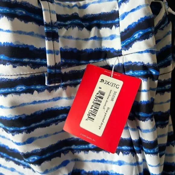 New Spanx Sunshine Short in Blue Painted Stripe 6” 3X - Picture 8 of 8